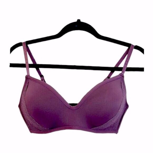 Parisian Bra Size 36C Lace Wine Burgundy - Picture 1 of 12